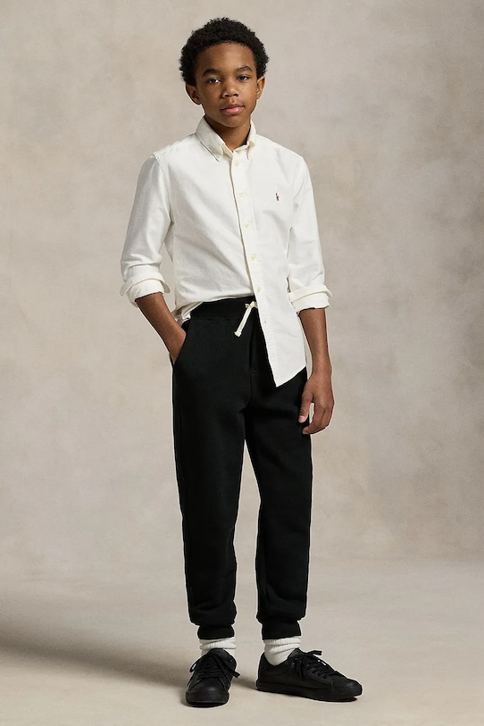 Παιδικό φούτερ Polo Ralph Lauren πλεκτό ύφασμα μαύρο 323720897002