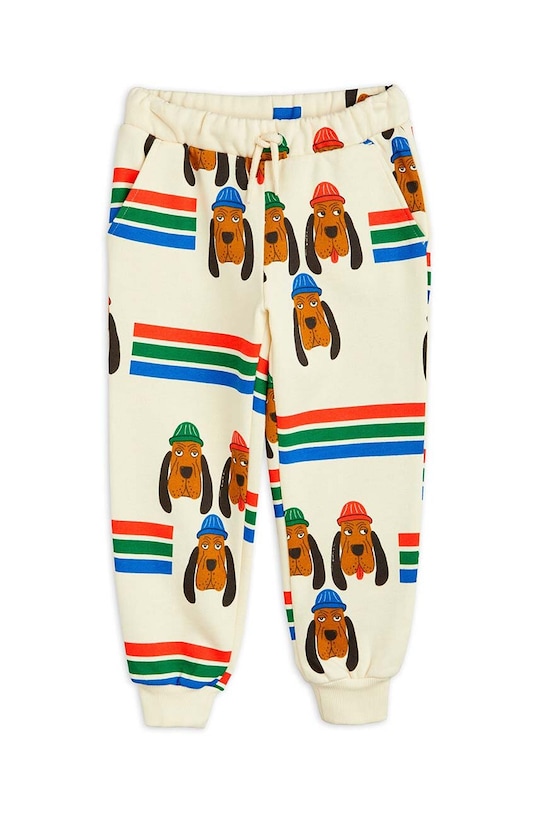 Mini Rodini spodnie dresowe bawełniane dziecięce 2413011500 biały SS24