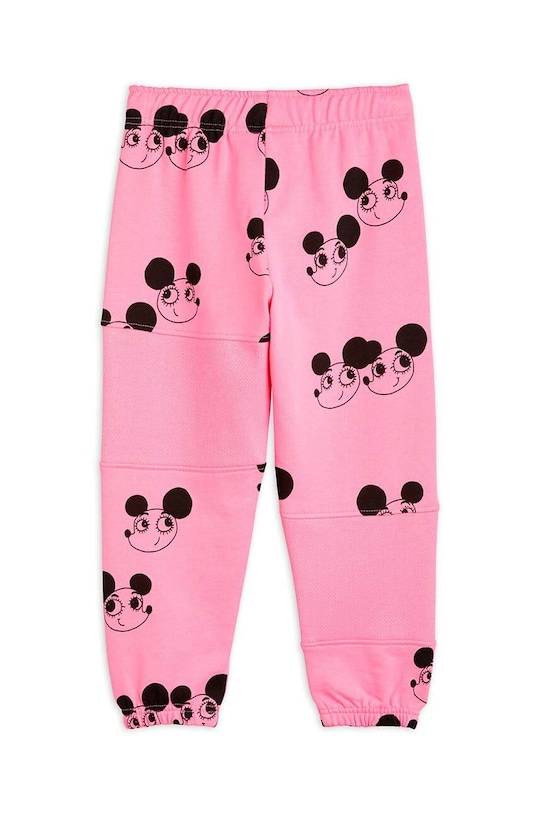 Mini Rodini spodnie dresowe bawełniane dziecięce 2413012128 różowy SS24