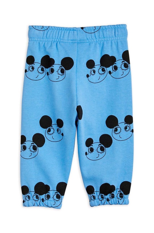 Mini Rodini spodnie dresowe bawełniane niemowlęce 2413013560 niebieski SS24