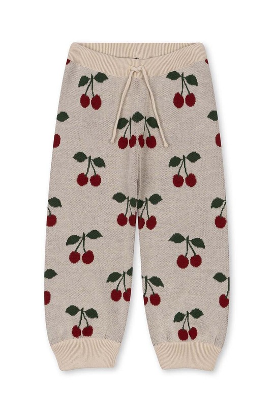 Detské bavlnené tepláky Konges Sløjd KS100340 červená SS24