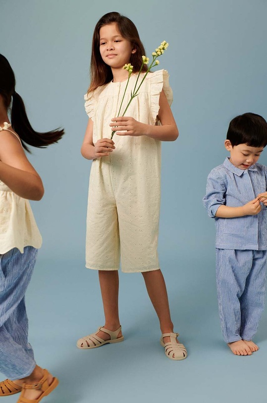 Liewood pantaloni de bumbac pentru copii Birger Seersucker Check Pants LW18768