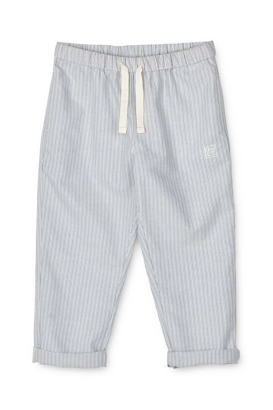 Detské bavlnené nohavice Liewood Orlando Stripe Pants bavlna modrá LW19367