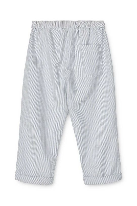 Detské bavlnené nohavice Liewood Orlando Stripe Pants LW19367 modrá SS24