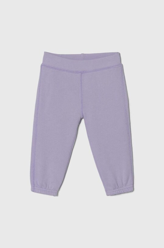 United Colors of Benetton pantaloni de trening din bumbac pentru bebeluși 3J70AF01L.W.Seasonal violet SS24