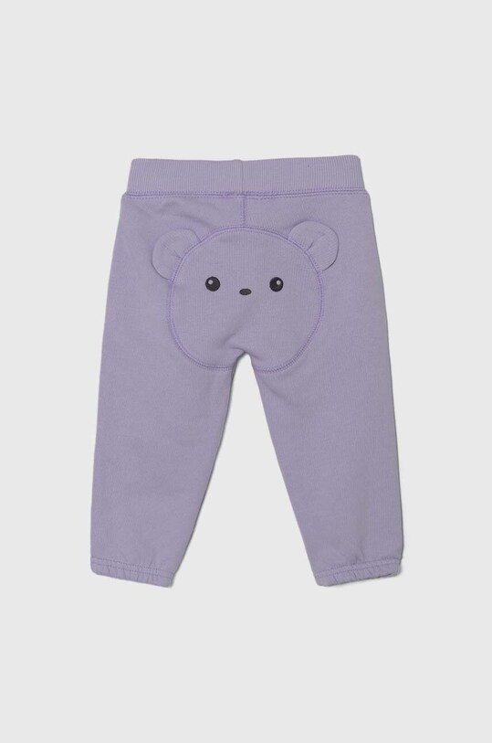 United Colors of Benetton pantaloni de trening din bumbac pentru bebeluși bumbac violet 3J70AF01L.W.Seasonal