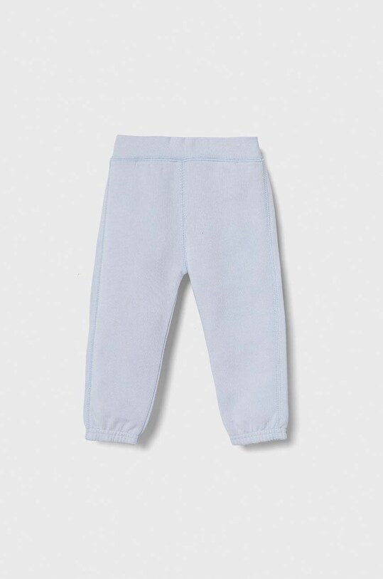 United Colors of Benetton pantaloni de trening din bumbac pentru bebeluși 3J70AF01L.W.Seasonal albastru SS24