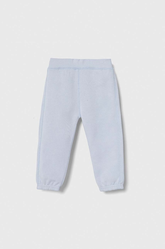 United Colors of Benetton spodnie dresowe bawełniane niemowlęce 3J70AF01L.W.Seasonal niebieski SS24