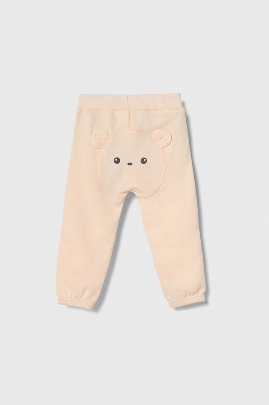 United Colors of Benetton spodnie dresowe bawełniane niemowlęce aplikacja pomarańczowy 3J70AF01L.W.Seasonal