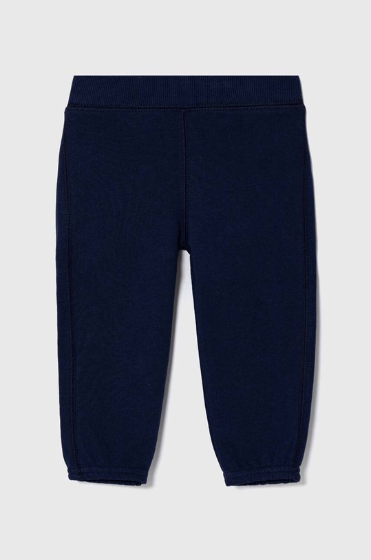 United Colors of Benetton spodnie dresowe bawełniane niemowlęce 3J70AF01L.W.Seasonal granatowy SS24