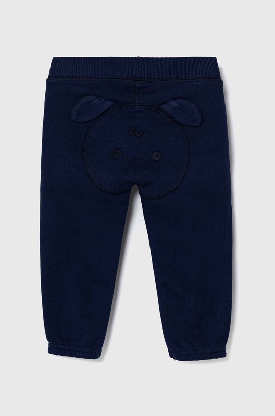 United Colors of Benetton pantaloni de trening din bumbac pentru bebeluși bumbac bleumarin 3J70AF01L.W.Seasonal