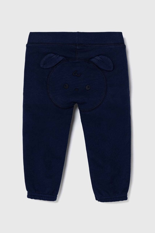 United Colors of Benetton spodnie dresowe bawełniane niemowlęce aplikacja granatowy 3J70AF01L.W.Seasonal