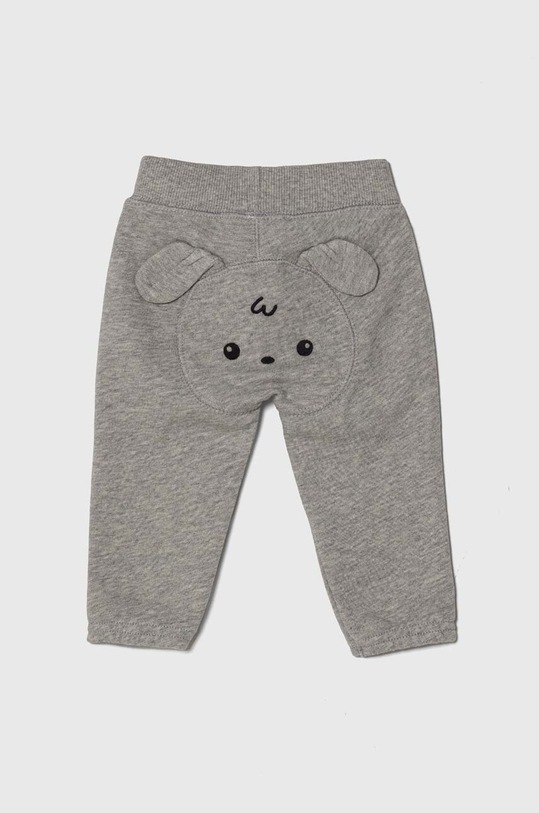 United Colors of Benetton spodnie dresowe bawełniane niemowlęce aplikacja szary 3J70AF01L.W.Seasonal