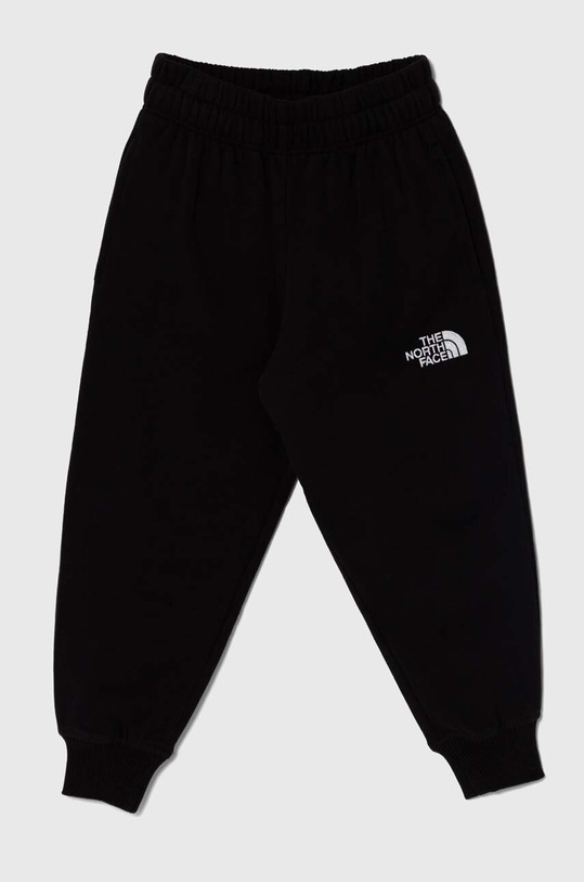 The North Face spodnie dresowe bawełniane dziecięce OVERSIZED JOGGERS bawełna czarny NF0A89PE