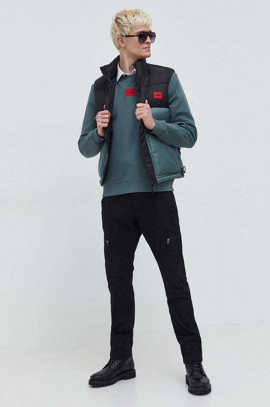 HUGO spodnie 50505851 czarny SS24