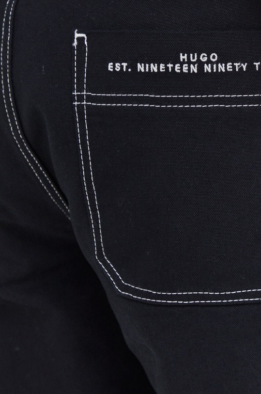 HUGO spodnie bawełniane czarny 50505863