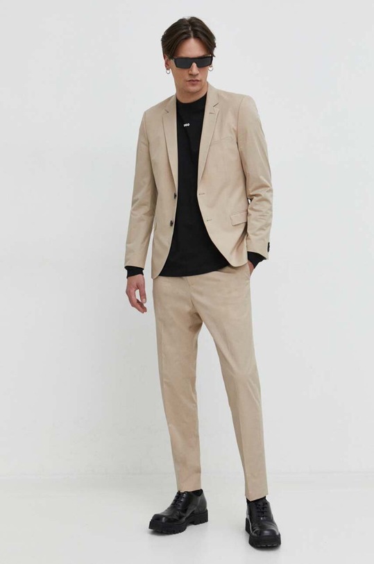 HUGO pantaloni 50507708 bej SS24