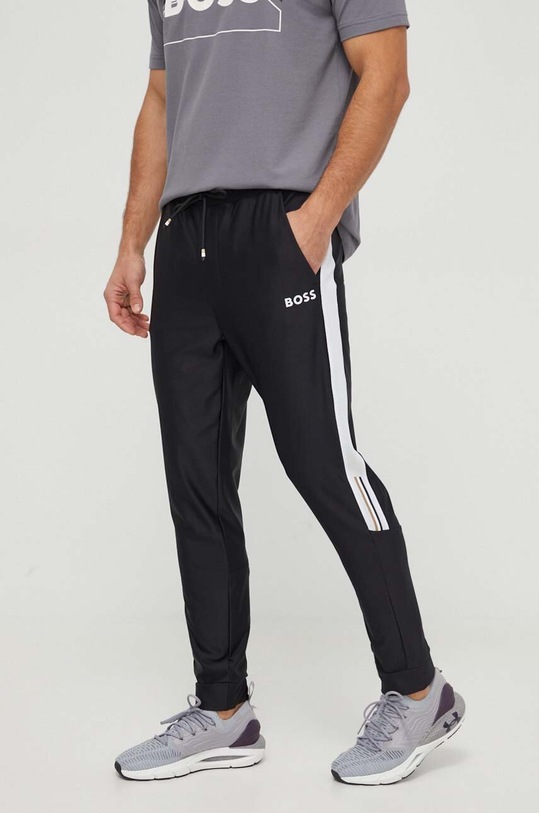 BOSS Green spodnie dresowe dzianina czarny 50506163