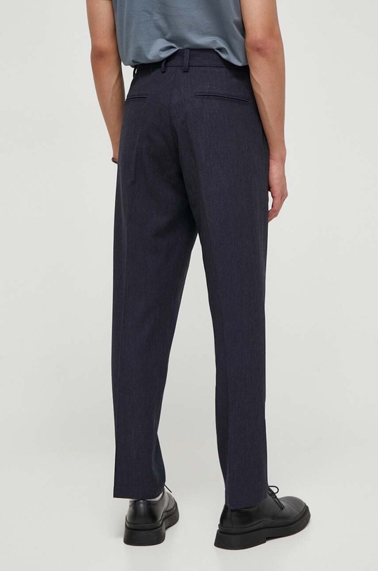 Odzież Les Deux spodnie z domieszką wełny LDM510113 granatowy