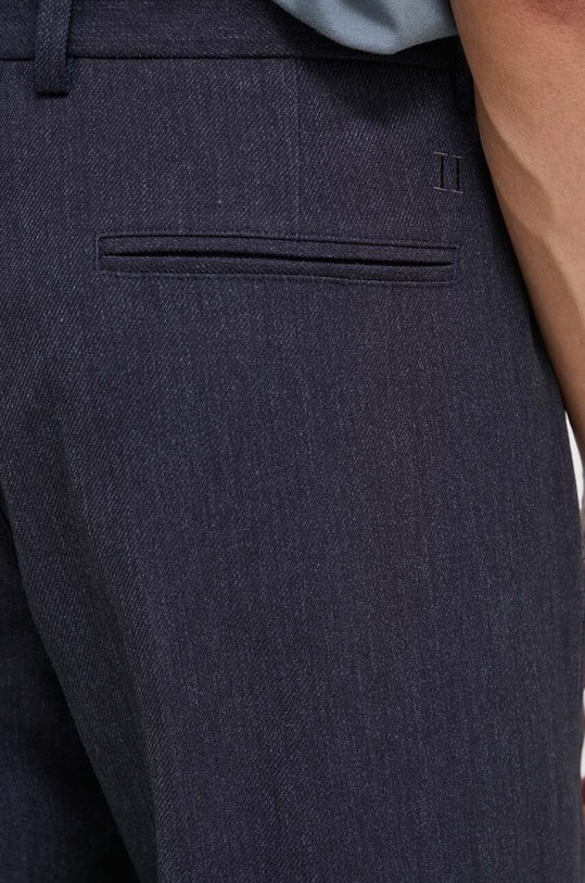 Les Deux spodnie z domieszką wełny granatowy LDM510113