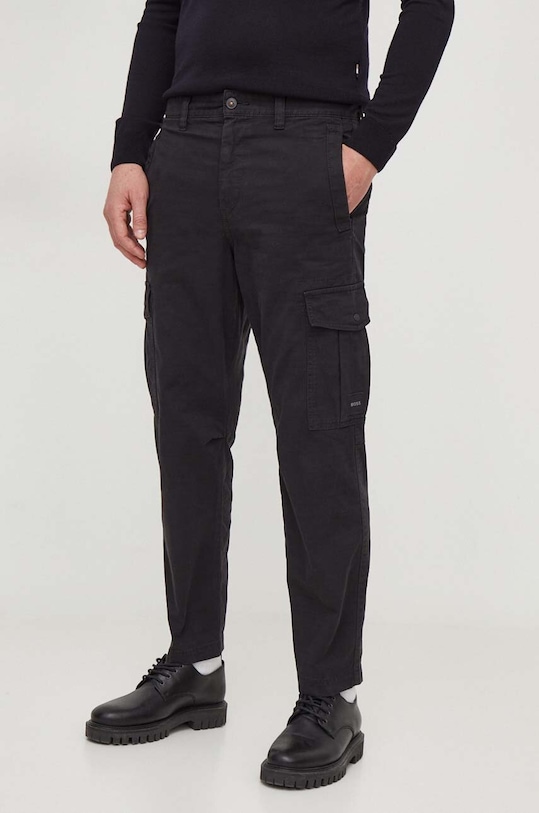 BOSS Orange spodnie tkanina czarny 50508245