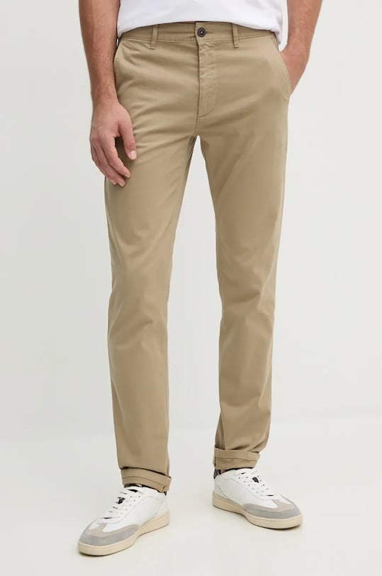 Kalhoty BOSS Orange Chino_slim chinos béžová 50510933