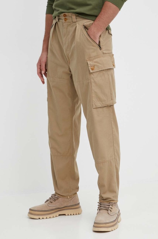 Polo Ralph Lauren pantaloni in cotone tessuto verde 710924110