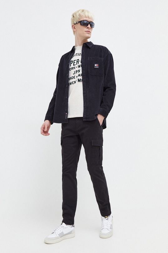 Tommy Jeans pantaloni DM0DM18341 negru SS24