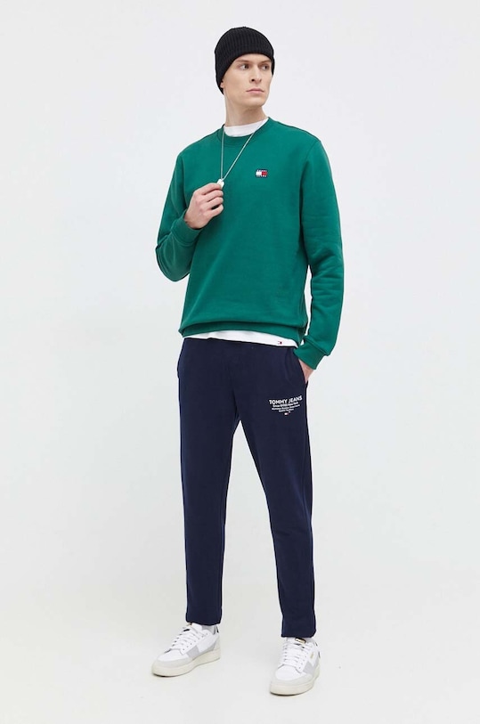 Tommy Jeans pantaloni de trening din bumbac DM0DM18357 bleumarin SS24