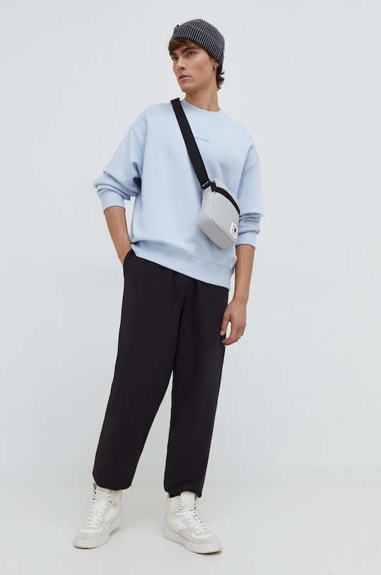 Tommy Jeans spodnie dresowe bawełniane dzianina czarny DM0DM18378