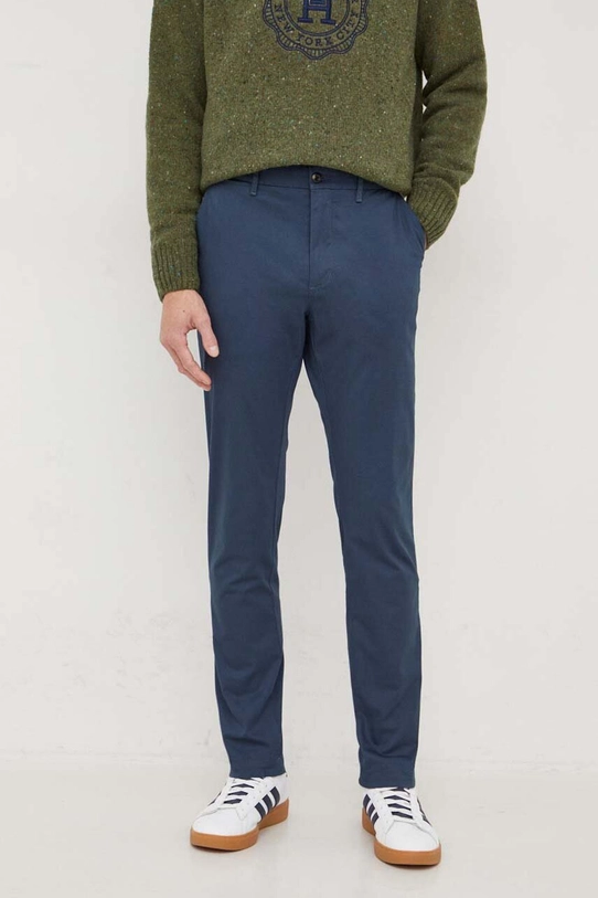 Tommy Hilfiger pantaloni chinos bleumarin MW0MW33937