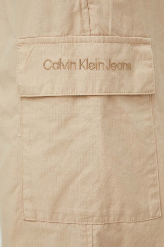 Бавовняні штани Calvin Klein Jeans J30J324692 бежевий
