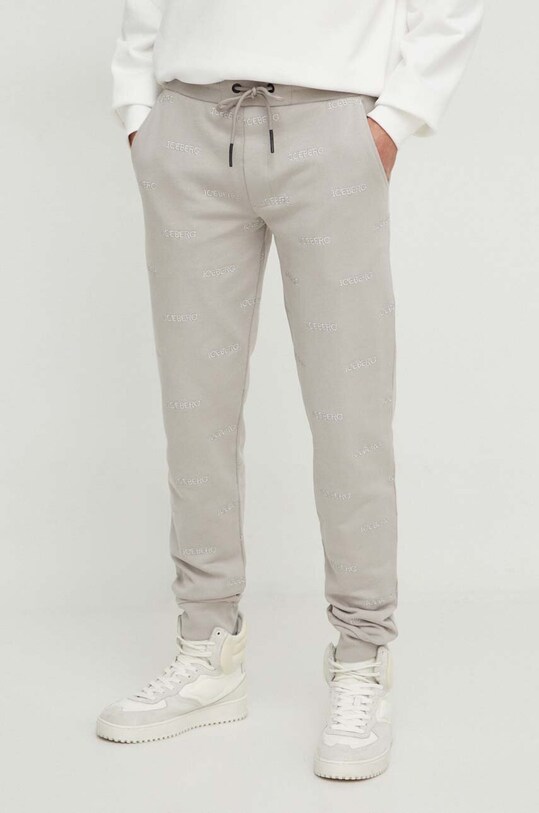 Iceberg pantaloni de trening din bumbac bumbac bej B011.6300