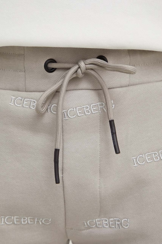 Iceberg spodnie dresowe bawełniane beżowy B011.6300