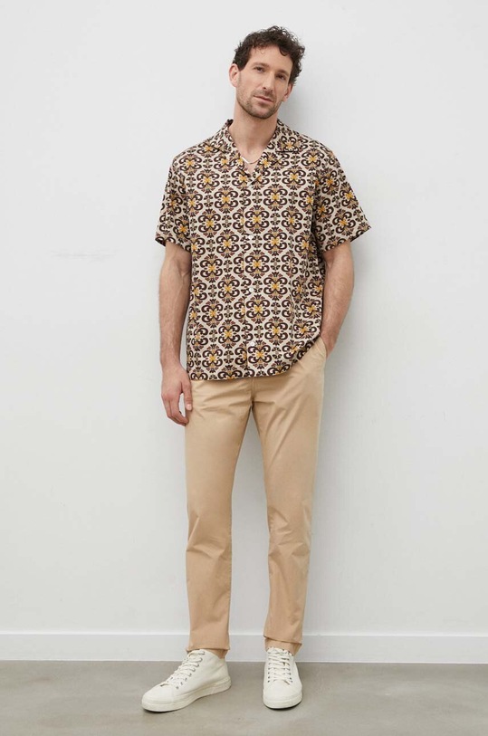 PS Paul Smith spodnie bawełniane M2R.652X.M21477 beżowy SS24