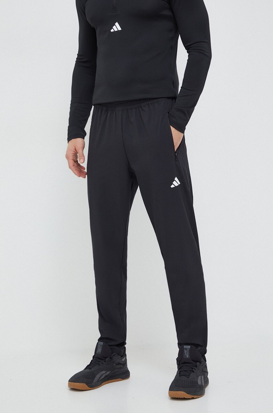 adidas Performance spodnie treningowe z elastanem czarny IK9680
