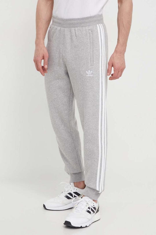 adidas Originals pantaloni de trening 3-Stripes Pant tricotaj gri IM9318