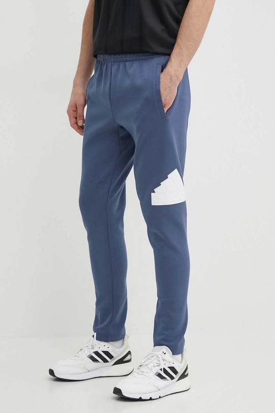 adidas pantaloni de trening tricotaj albastru IR9179