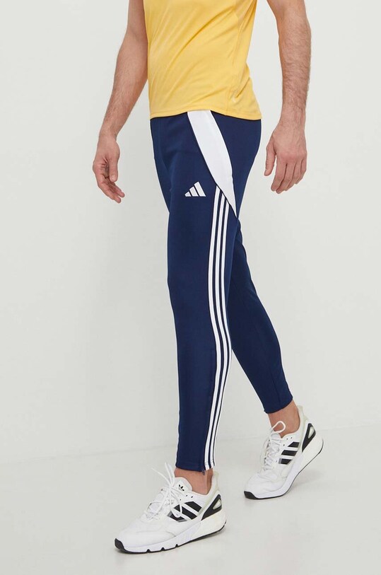 Παντελόνι προπόνησης adidas Performance Tiro24 πλεκτό ύφασμα σκούρο μπλε IR9344