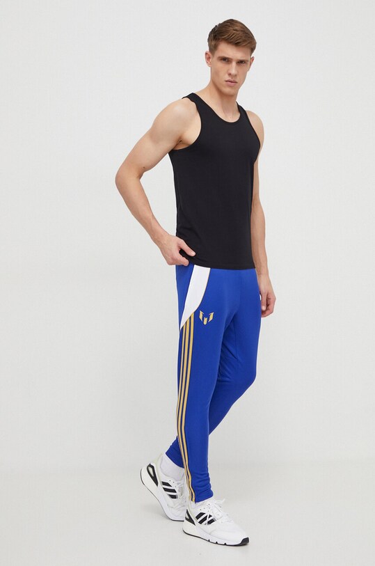 Штаны adidas Performance Messi трикотаж голубой IS6469