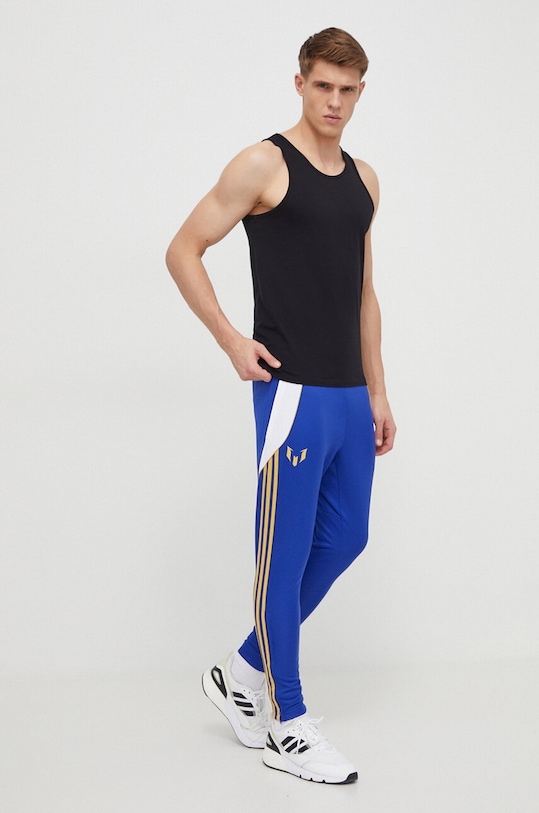 adidas Performance pantaloni de antrenament Messi tricotaj albastru IS6469