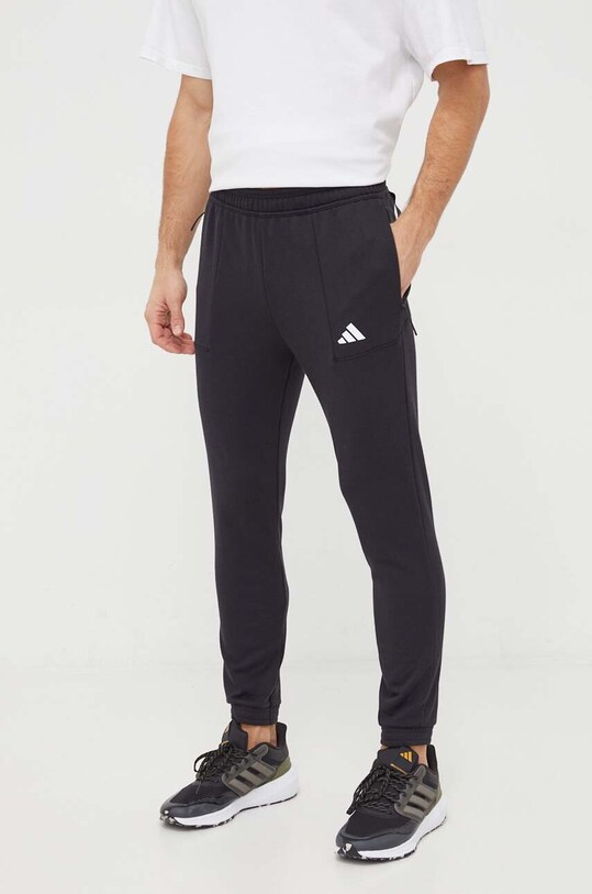 adidas Performance pantaloni de antrenament tricotaj negru IT4310