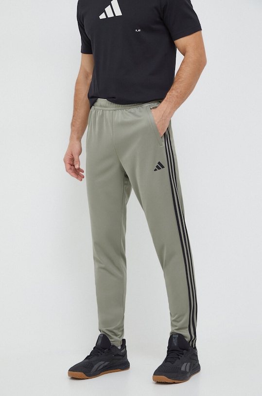 Tréningové nohavice adidas Performance Training Essentials Base pletenina sivá IT5412