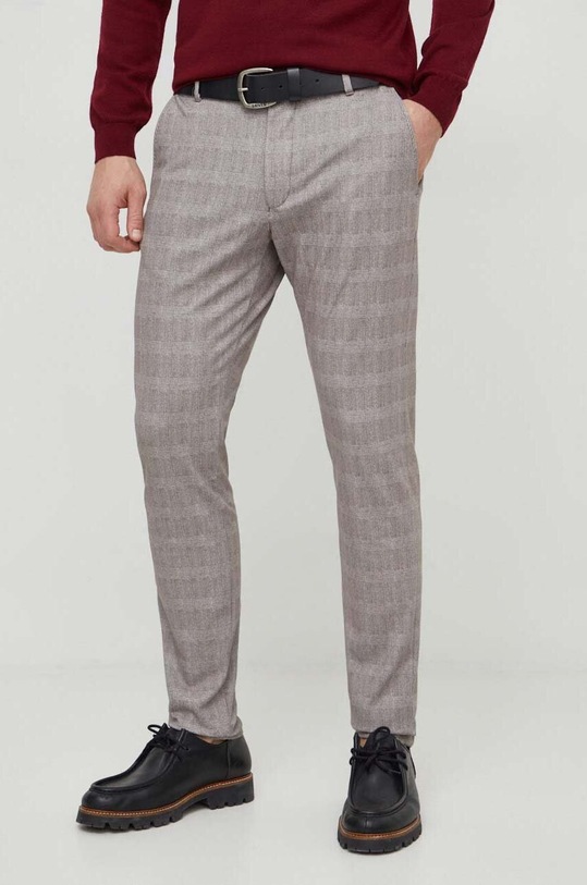 Joop! spodnie Maxton wzorzyste beżowy 30040489