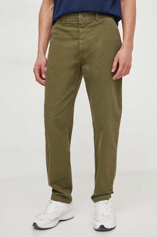 Pepe Jeans spodnie REGULAR CHINO z elastanem zielony PM211643