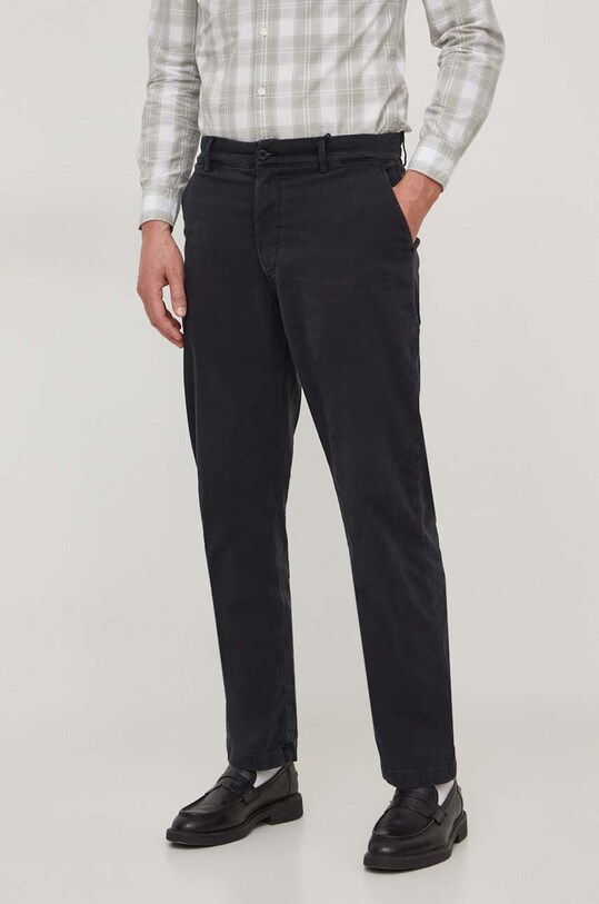 Pepe Jeans spodnie REGULAR CHINO z elastanem czarny PM211643