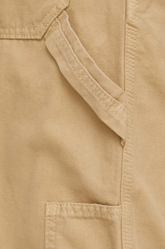 Бавовняні штани Pepe Jeans RELAXED STRAIGHT CARPENTER PANT бежевий PM211649