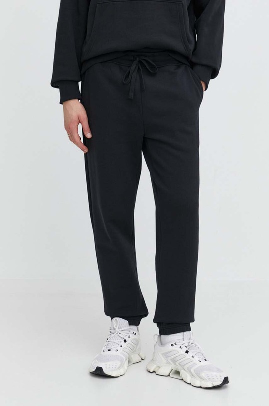 Herschel pantaloni de trening din bumbac bumbac negru 50292.00001
