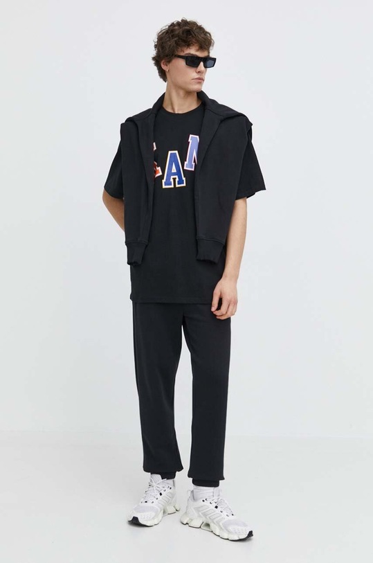Herschel pantaloni de trening din bumbac 50292.00001 negru SS24