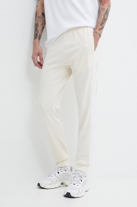 adidas Originals pantaloni de trening Adicolor Classics SST tricotaj bej IR9878